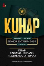 UNDANG-UNDANG REPUBLIK INDONESIA NOMOR 20 TAHUN 2025 TENTANG KITAB UNDANG-UNDANG HUKUM ACARA PIDANA